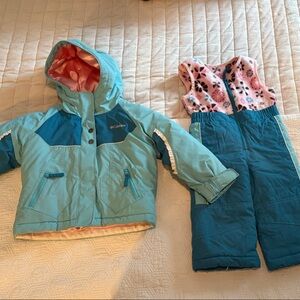 Columbia Kids' Aqua and Coral Snowsuit Set